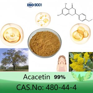 Acacetin Powder, Purity 99% Min, 20g/50g/100g/500g/1000g, CAS 480-44-4